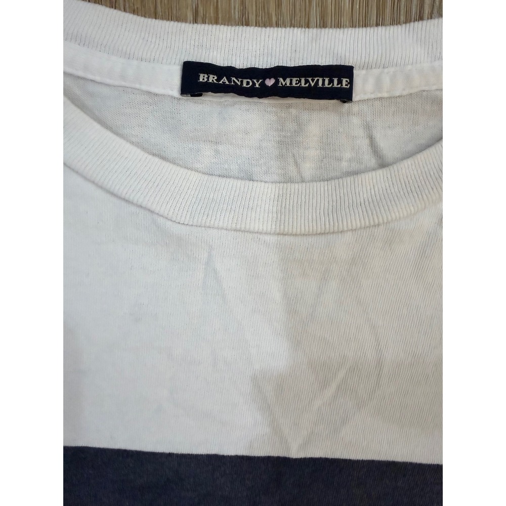 Brandy Melville Paris Graphic Tee Womens One Size White Short Sleeve Coquette - Picture 2 of 6